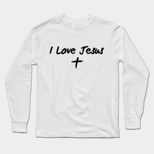 I Love Jesus (black) Long Sleeve T-Shirt